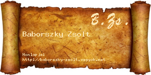 Baborszky Zsolt névjegykártya