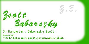 zsolt baborszky business card